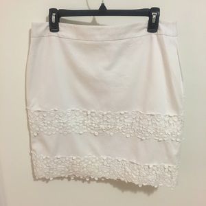 Never-been-worn White Loft Skirt